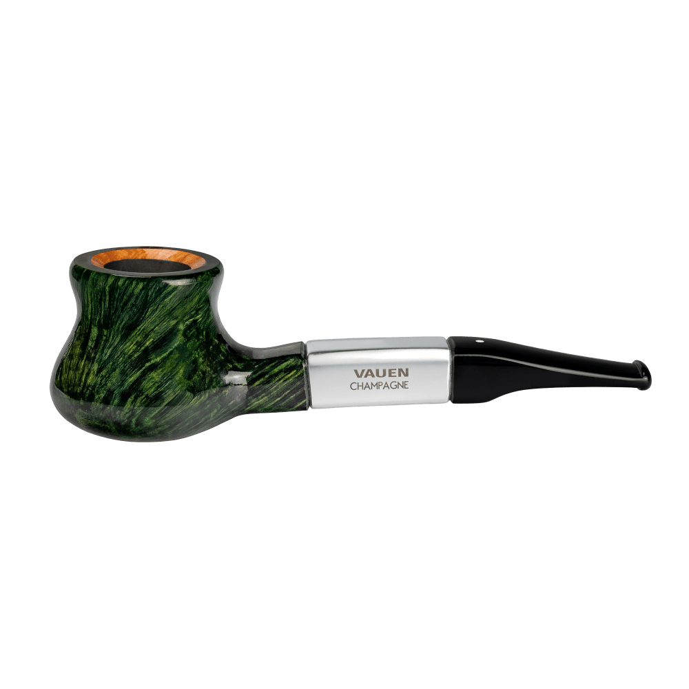 VAUEN CHAMPAGNE 2 9mm Briar Pipe / Green - BRUYEREPIPES
