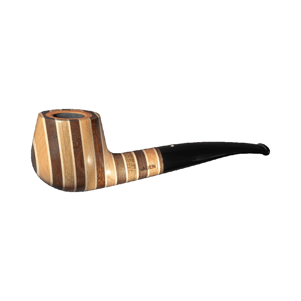 Vauen Hawaii 140 Different Layers of Noble Woods Pipe w. briar wood inlay - Mein Shop