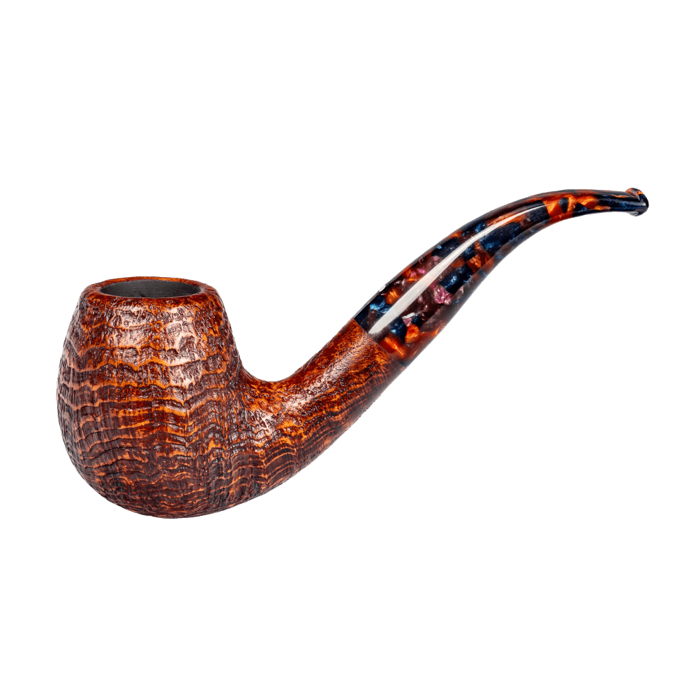 Vauen Limited Harlekin 504 Sandblasted 9mm Briar Pipe - BRUYEREPIPES