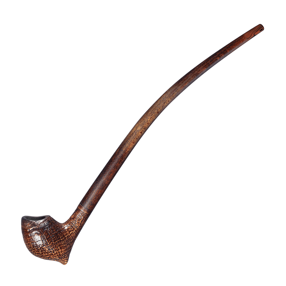 Vauen Auenland Almar Sandblasted Churchwarden 9mm Pipe - BRUYEREPIPES