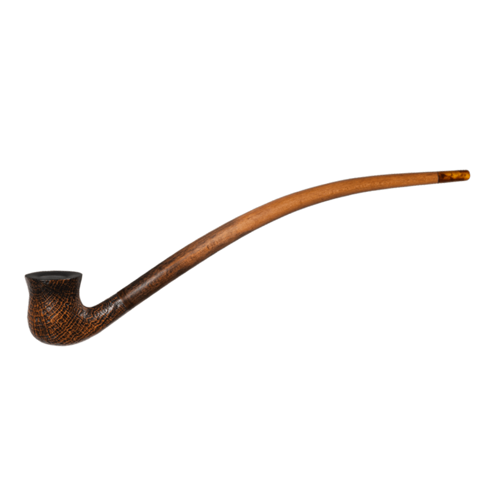 Vauen Auenland Balbor Sandblasted Churchwarden 9mm Pipe - BRUYEREPIPES