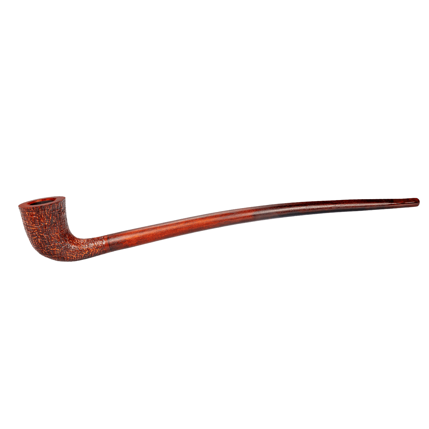 Vauen Auenland Berwin Sandblasted Churchwarden 9mm Pipe - BRUYEREPIPES