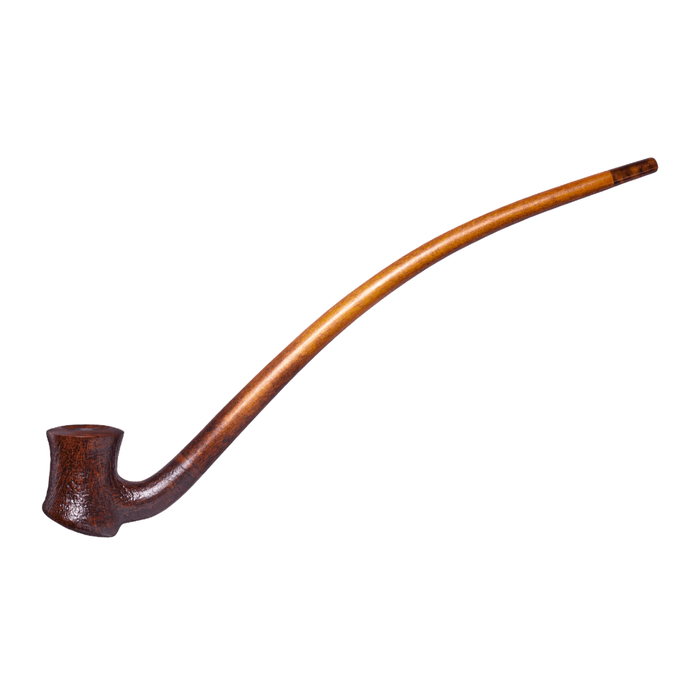 Vauen Auenland Doran Sandblasted Churchwarden 9mm Pipe - BRUYEREPIPES