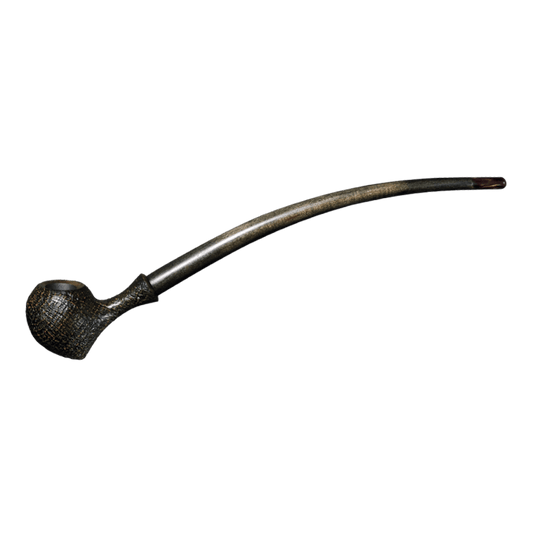 Vauen Auenland Gilg Sandblasted Churchwarden 9mm Pipe - BRUYEREPIPES