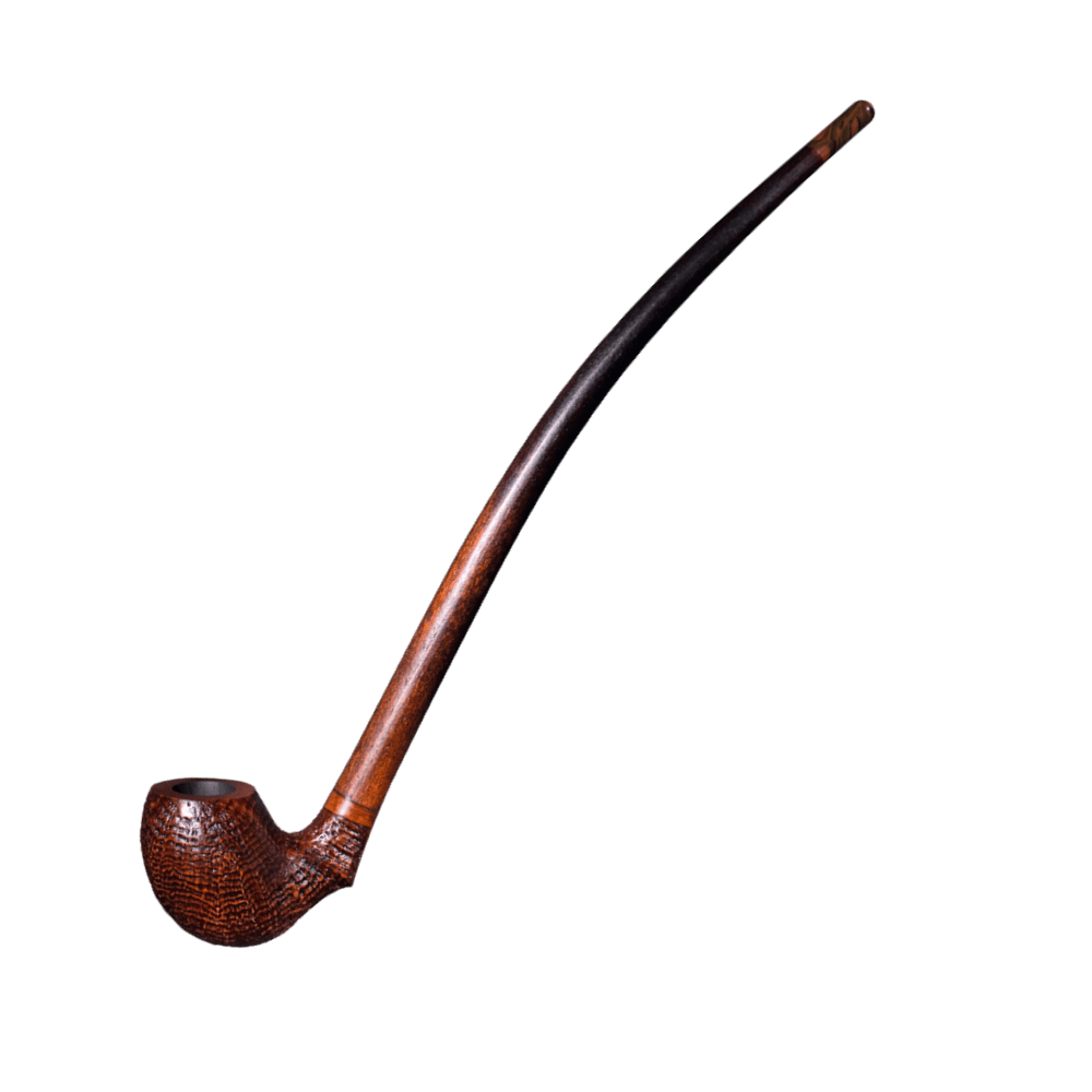 Vauen Auenland Hugg Sandblasted Churchwarden 9mm Pipe - BRUYEREPIPES