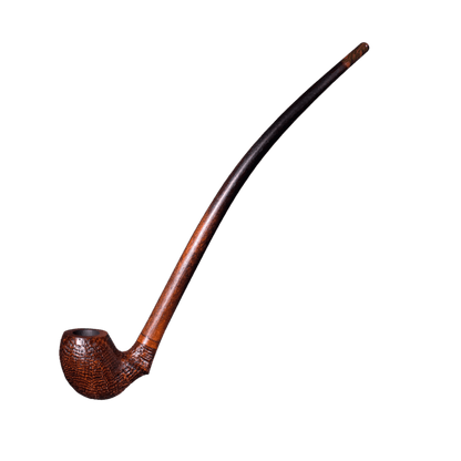 Vauen Auenland Hugg Sandblasted Churchwarden 9mm Pipe - BRUYEREPIPES