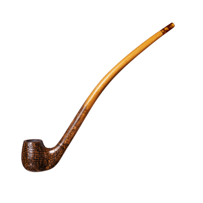 Vauen Auenland Modon Sandblasted Churchwarden 9mm Pipe - BRUYEREPIPES