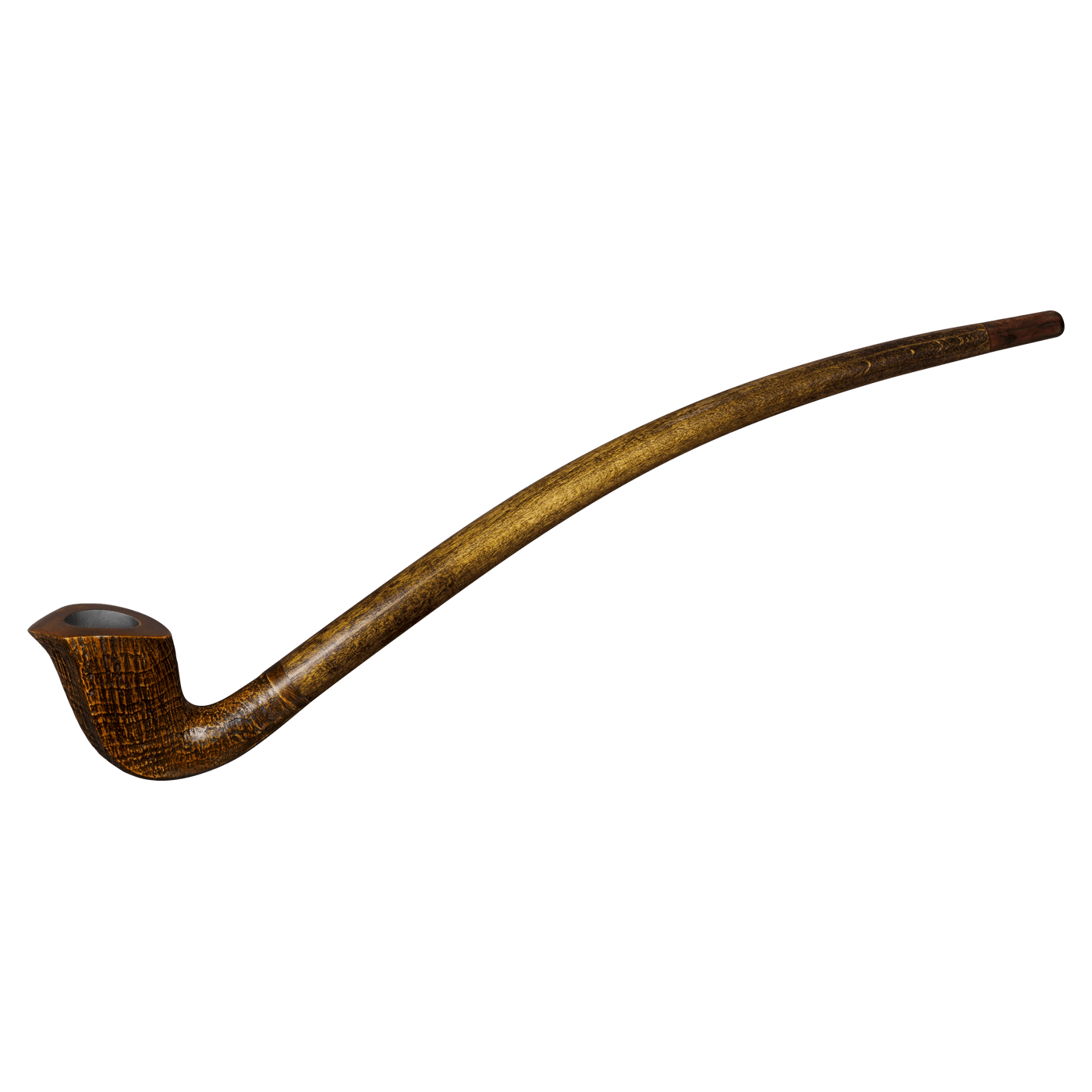 Vauen Auenland Sungard Sandblasted Churchwarden 9mm Pipe - BRUYEREPIPES