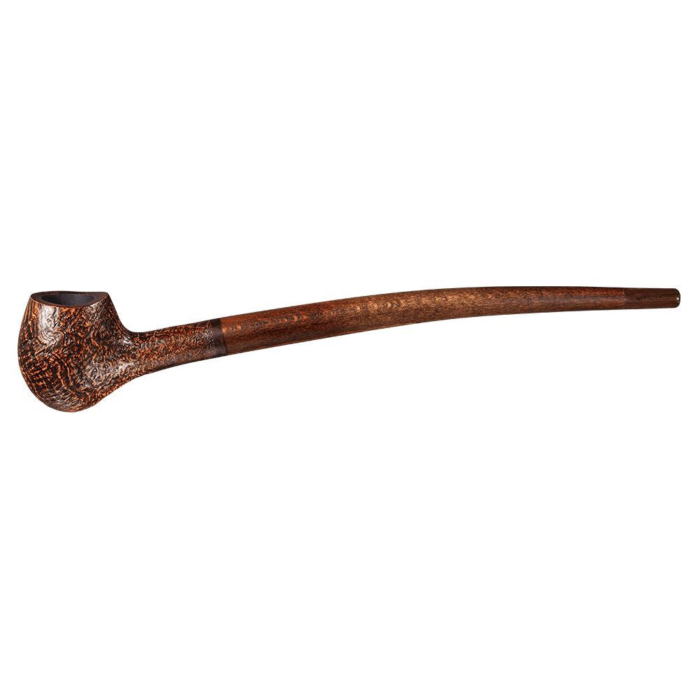 Vauen Auenland Toman Sandblasted Churchwarden 9mm Pipe - BRUYEREPIPES