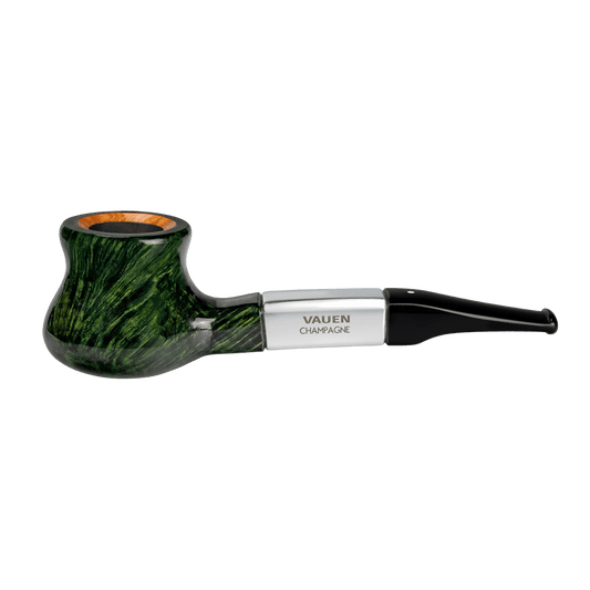 VAUEN CHAMPAGNE 2 9mm Briar Pipe / Green - BRUYEREPIPES