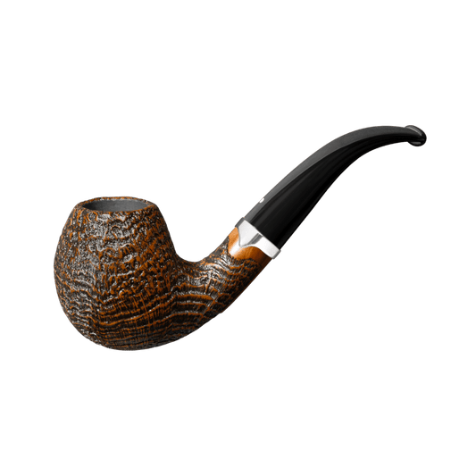 Vauen Finn 504 Sandblasted Dark Brown 9mm Briar Pipe - BRUYEREPIPES