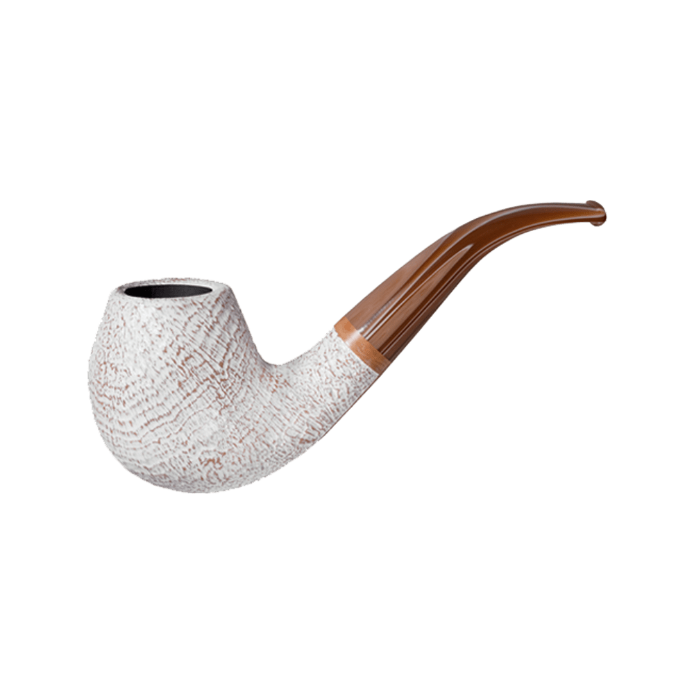 Vauen Fuji 4204 Sandblasted White Stained 9mm Briar Pipe - Mein Shop