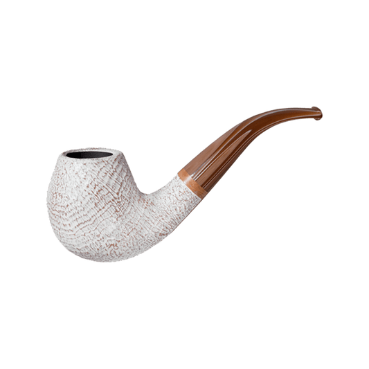 Vauen Fuji 4204 Sandblasted White Stained 9mm Briar Pipe - Mein Shop