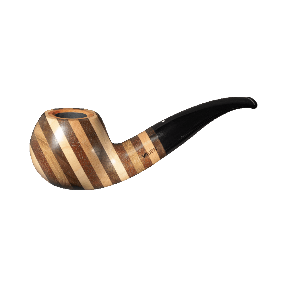 Vauen Hawaii 337 Different Layers of Noble Woods Pipe w. briar wood inlay - BRUYEREPIPES