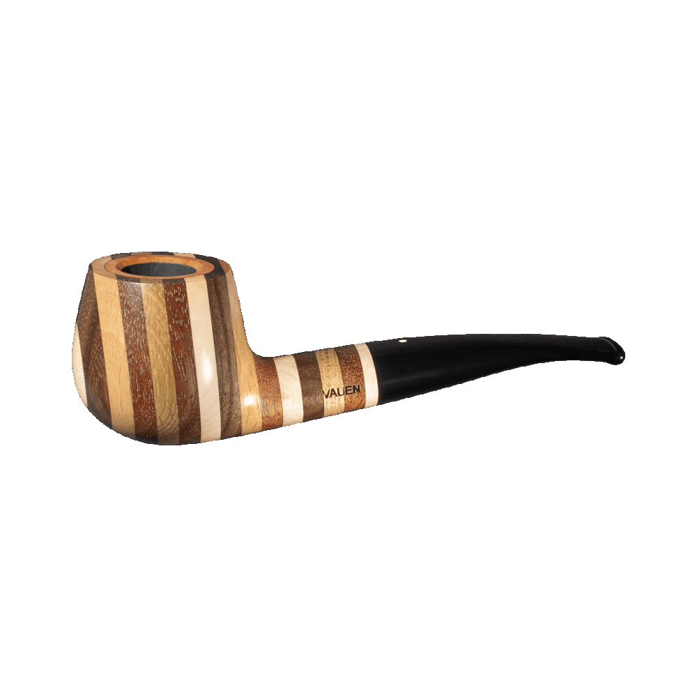 Vauen Hawaii 340 Different Layers of Noble Woods Pipe w. briar wood inlay - BRUYEREPIPES