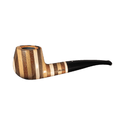 Vauen Hawaii 340 Different Layers of Noble Woods Pipe w. briar wood inlay - BRUYEREPIPES